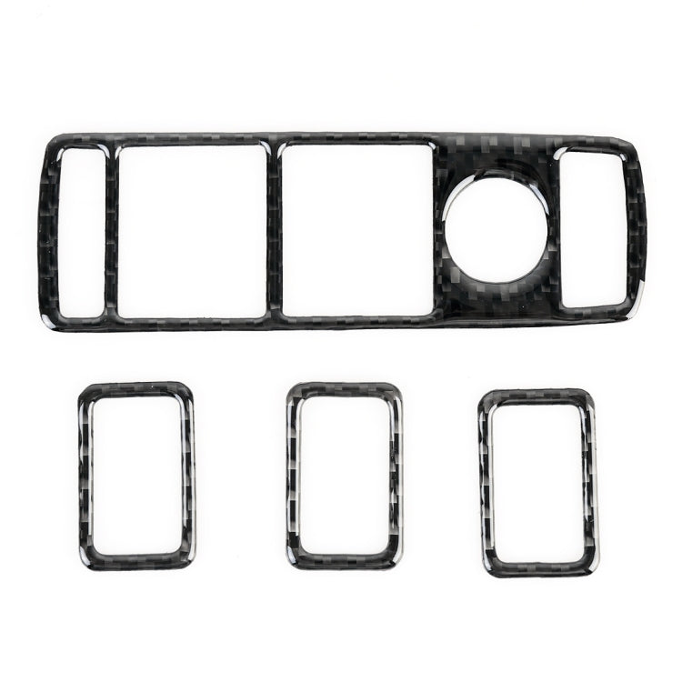4 PCS Car Window Lift Panel Carbon Fiber Decorative Sticker for Mercedes-Benz W204 2007-2010