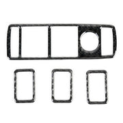 4 PCS Car Window Lift Panel Carbon Fiber Decorative Sticker for Mercedes-Benz W204 2007-2010