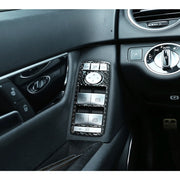 4 PCS Car Window Lift Panel Carbon Fiber Decorative Sticker for Mercedes-Benz W204 2007-2010
