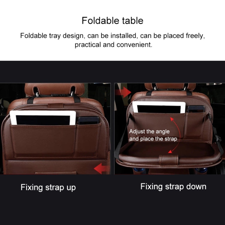 Multifunction Car Seat Pockets Folding Storage Bag (Wine Red)