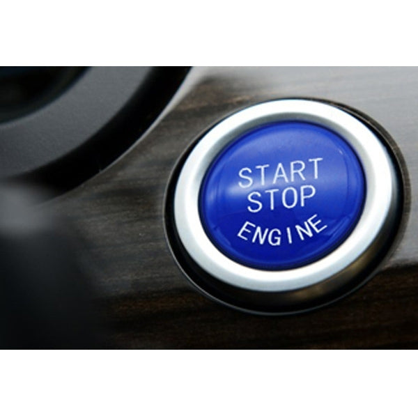 Car Start Stop Engine Button Switch Replace Cover 61319153832 for BMW 5 / 6 / 7 Series F Chassis without Start and Stop 2009-2013(Blue)