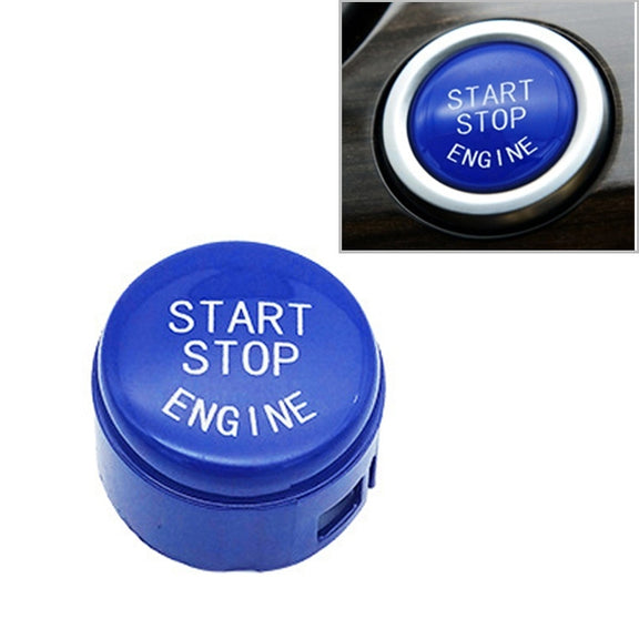 Car Start Stop Engine Button Switch Replace Cover 61319153832 for BMW 5 / 6 / 7 Series F Chassis without Start and Stop 2009-2013(Blue)