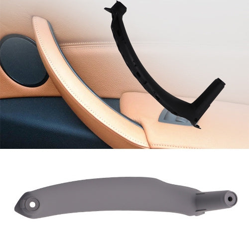 Car Interior Left Handle Inner Door Armrest Panel Pull 51416969401 for BMW X5 / X6, Left Drive(Grey)