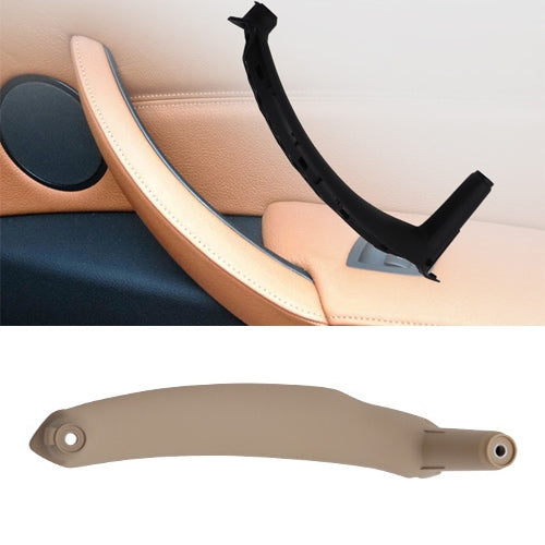 Car Interior Left Handle Inner Door Armrest Panel Pull 51416969401 for BMW X5 / X6, Left Drive(Beige)