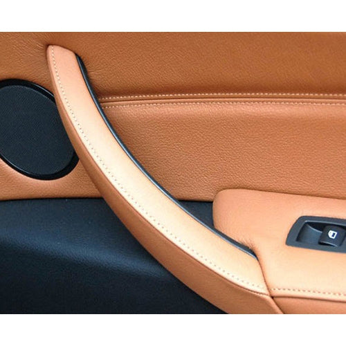 Car Interior Left Handle Inner Door Armrest Panel Pull 51416969401 for BMW X5 / X6, Left Drive(Brown)