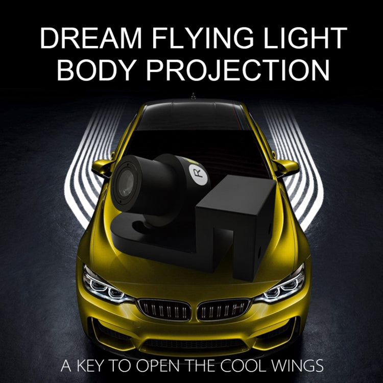 2 PCS DC 8-36V Ghost Shadow Courtesy Angel Wings Projection Lamp Car Door LED Welcome Lights(White Light)