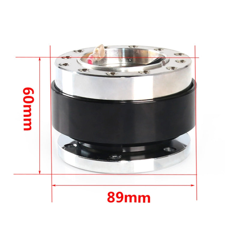 Universal 60mm Car Steering Wheel Quick Release HUB Racing Adapter Snap Off Boss Kit(Silver)