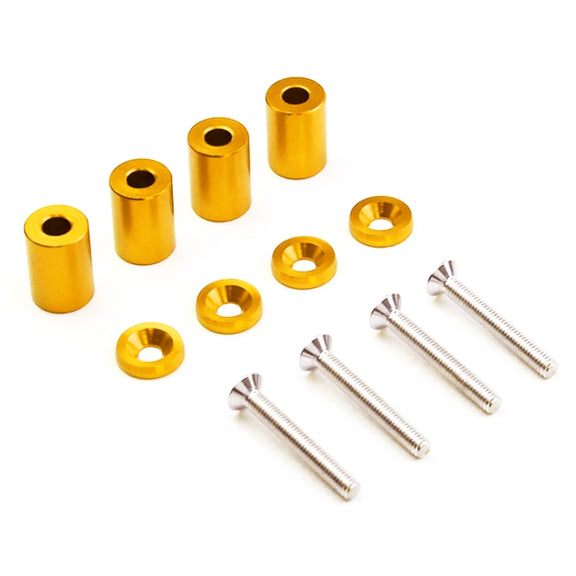 4 PCS Car Modified Isolation Column Engine Cover Blocked Up Screw Engine Turbine Ventilation Gasket Screw Washer (Gold)