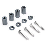 4 PCS Car Modified Isolation Column Engine Cover Blocked Up Screw Engine Turbine Ventilation Gasket Screw Washer (Silver Grey)