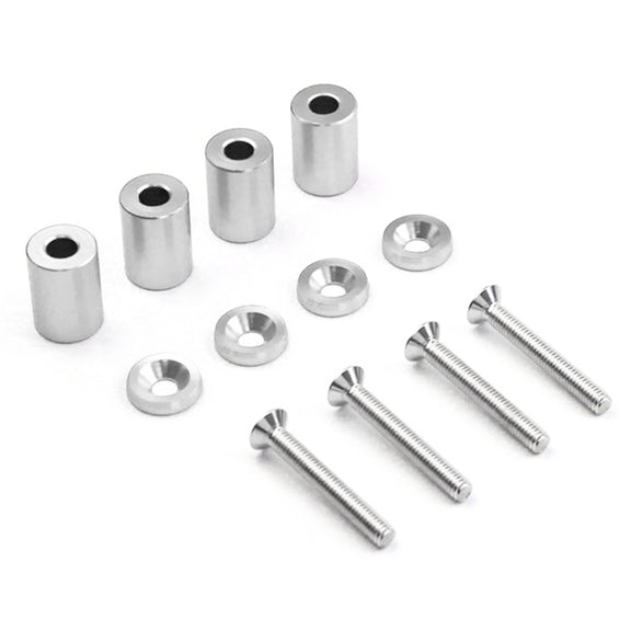 4 PCS Car Modified Isolation Column Engine Cover Blocked Up Screw Engine Turbine Ventilation Gasket Screw Washer (Silver)