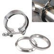4 inch Car Turbo Exhaust Downpipe V-Band Clamp Stainless Steel 304 Flange Clamp - Booster Cable & Clip by PMC TechLife | Online Shopping South Africa | PMC TechLife | Buy Now Pay Later Mobicred