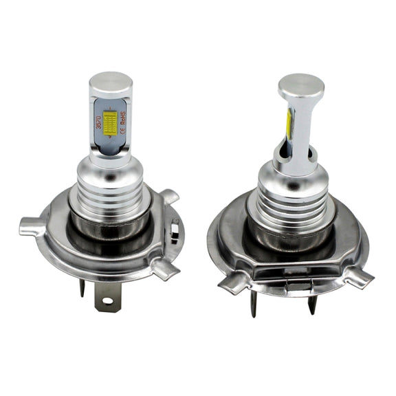 2 PCS H4 72W 1000LM 6000-6500K Super Bright White Light Car Fog LED Bulbs, DC 12-24V (Yellow Light)