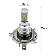 2 PCS H4 72W 1000LM 6000-6500K Super Bright White Light Car Fog LED Bulbs, DC 12-24V (Yellow Light)