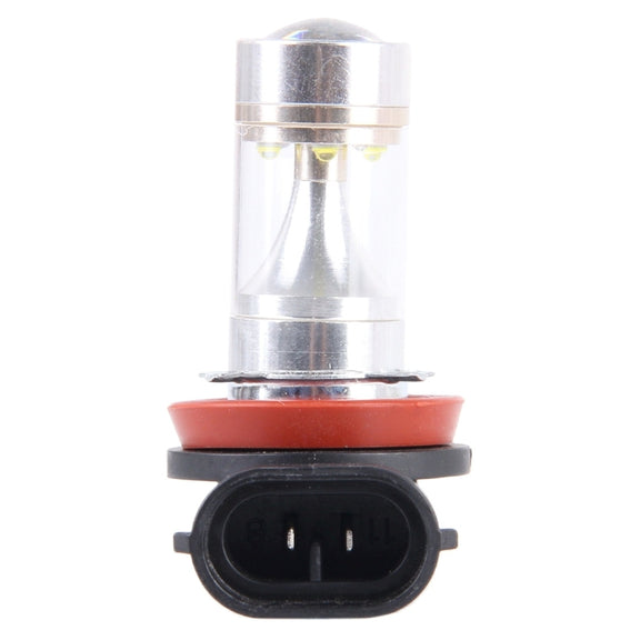 2 PCS H8/H11 30W 350 LM 6000K  White Light 6 LED Car Fog Light Bulb, DC 12V