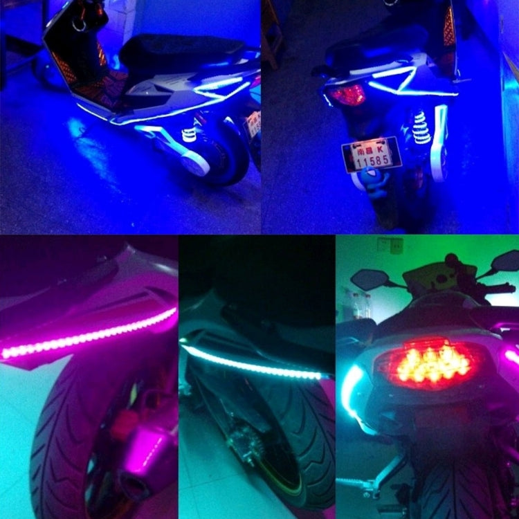 5 PCS 45 LED 3528 SMD Water-resistant Flexible Car Strip Light for Car Decoration, DC 12V, Length: 90cm(Pink Light)