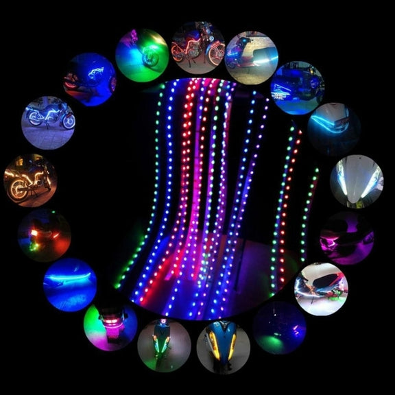 5 PCS 45 LED 3528 SMD Water-resistant Flexible Car Strip Light for Car Decoration, DC 12V, Length: 90cm(Pink Light)