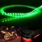5 PCS 45 LED 3528 SMD Water-resistant Flexible Car Strip Light for Car Decoration, DC 12V, Length: 90cm(Green Light)