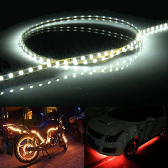 5 PCS 45 LED 3528 SMD Water-resistant Flexible Car Strip Light for Car Decoration, DC 12V, Length: 90cm(White Light)