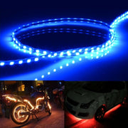 5 PCS Flow Style 45 LED 3528 SMD Water-resistant Flexible Car Strip Light for Car Decoration, DC 12V, Length: 90cm(Blue Light)