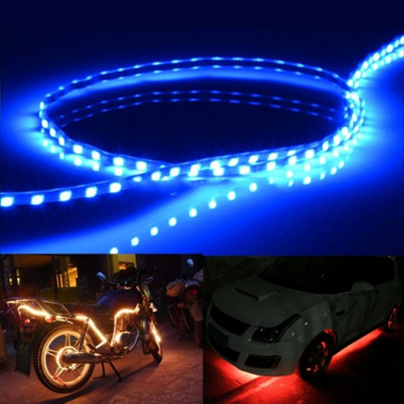 5 PCS Flow Style 45 LED 3528 SMD Water-resistant Flexible Car Strip Light for Car Decoration, DC 12V, Length: 90cm(Blue Light)