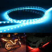 5 PCS Flow Style 45 LED 3528 SMD Water-resistant Flexible Car Strip Light for Car Decoration, DC 12V, Length: 90cm(Ice Blue Light)