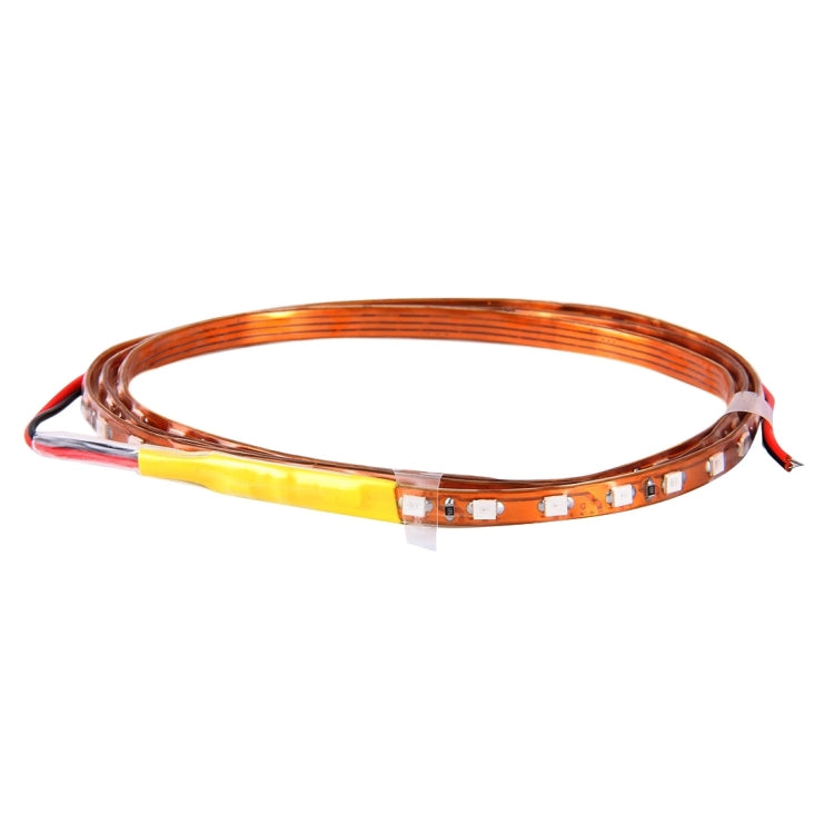 5 PCS Flow Style 45 LED 3528 SMD Water-resistant Flexible Car Strip Light for Car Decoration, DC 12V, Length: 90cm(Yellow Light)