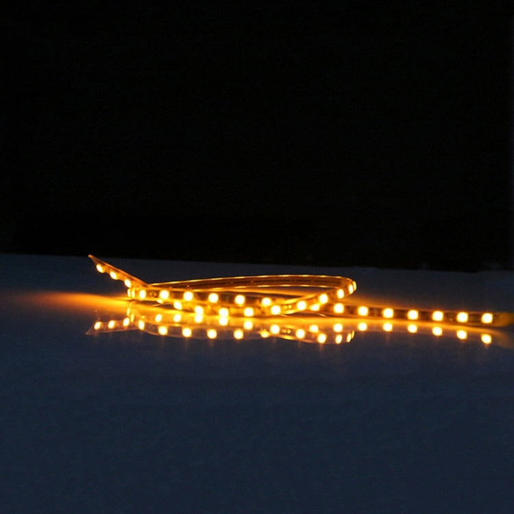 5 PCS Flow Style 45 LED 3528 SMD Water-resistant Flexible Car Strip Light for Car Decoration, DC 12V, Length: 90cm(Yellow Light)