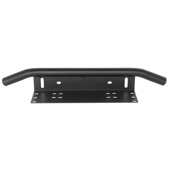 Universal License Plate Bumper Frame for Off-Road Jeep LED Work Light Bar Mounting Bracket with Front Bucket(Black)