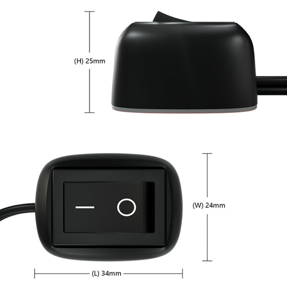 0.5m Jtron Car DIY Switch Drop Button Switch off / on DC 12 V for Fog Lights, DRL, LED Strips