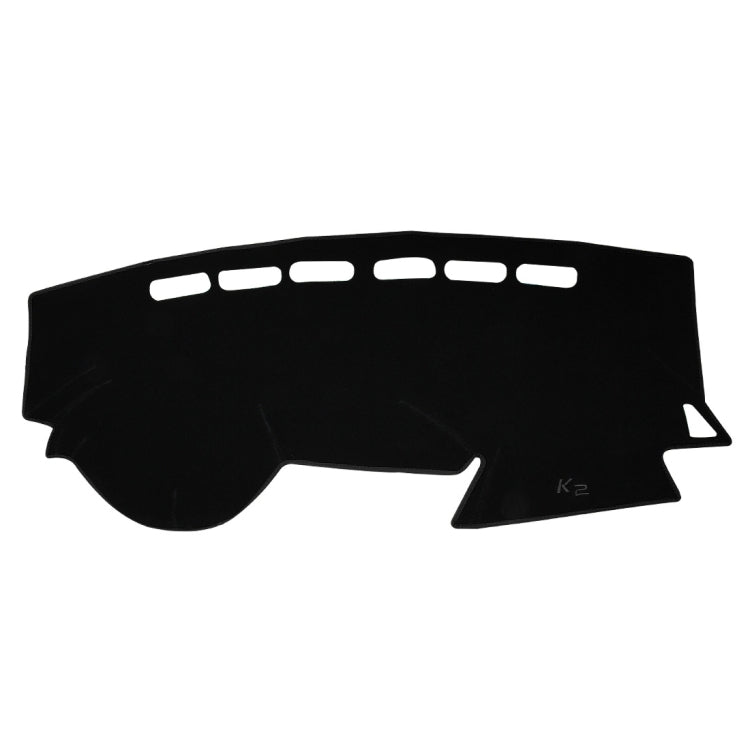 Car Light Instrument Panel Sunscreen Dashboard Mats Cover for Kia K2, Please Note Model and Year(Black)