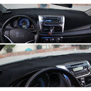Car Light Instrument Panel Sunscreen Dashboard Mats Cover for Kia K2, Please Note Model and Year(Black)