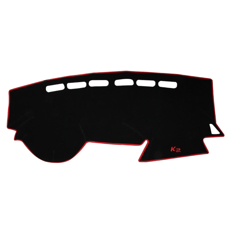 Car Light Instrument Panel Sunscreen Dashboard Mats Cover for Kia K2, Please Note Model and Year(Red)
