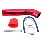 Universal  Air Intakes Short Cold Racing Aluminium Air Intake Pipe Hose with Cone Filter Kit System(Red)