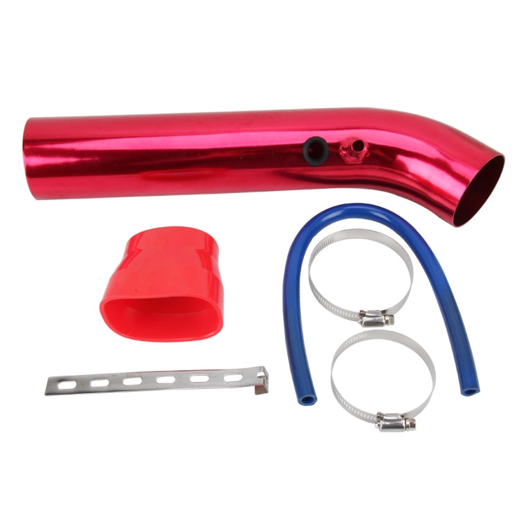 Universal  Air Intakes Short Cold Racing Aluminium Air Intake Pipe Hose with Cone Filter Kit System(Red)