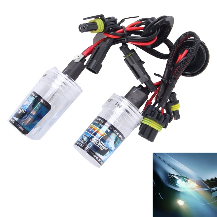 2PCS DC12V 35W H1 2800 LM HID Xenon Light Single Beam Super Vision Water-resistant Head Lamp, Color Temperature: 6000K(White Light)