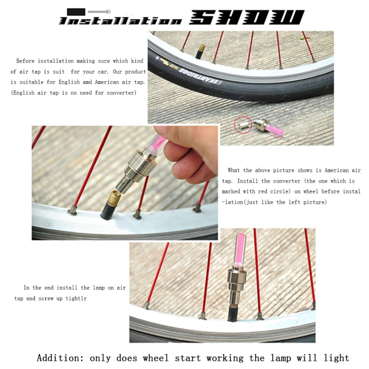2 PCS Wheel Tyre Lamp With Battery for Car / Motorbike / Bike(Blue Light)