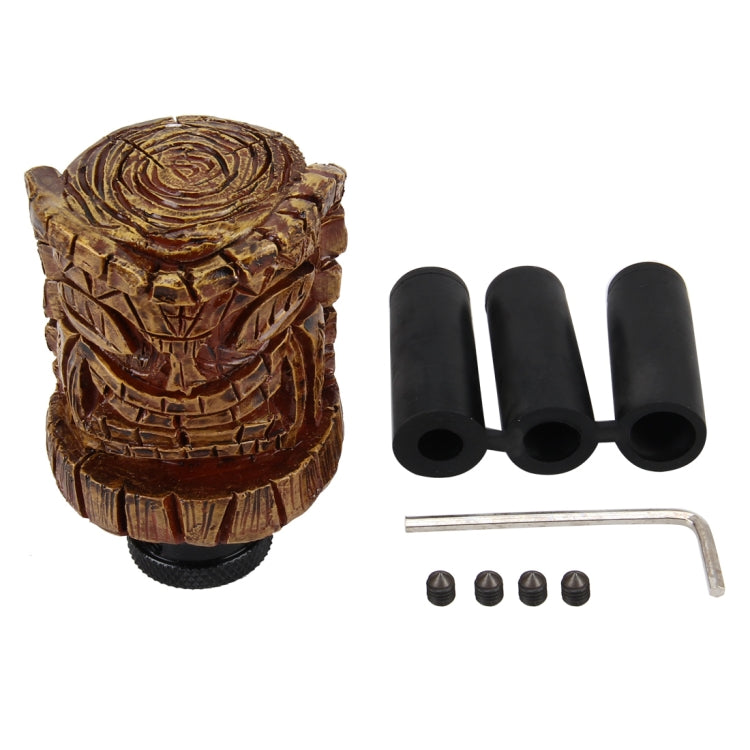 Universal Wood Avatar Shape Car Shift Lever Resin Modified Gear Knobs