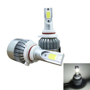 2 PCS C9 9006 18W 1800LM 6000K Water-resistant IP68 Car Auto LED Headlight with 2 COB LED Lamps, DC 9-36V(White Light)