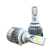 2 PCS C9 9006 18W 1800LM 6000K Water-resistant IP68 Car Auto LED Headlight with 2 COB LED Lamps, DC 9-36V(White Light)