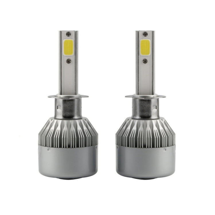 2pcs H1 18W 1800LM 6000K Water-resistant IP68 Car Auto LED Headlight with 2 COB LED Lamps, DC 9-36V(White Light)