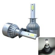 2pcs H1 18W 1800LM 6000K Water-resistant IP68 Car Auto LED Headlight with 2 COB LED Lamps, DC 9-36V(White Light)