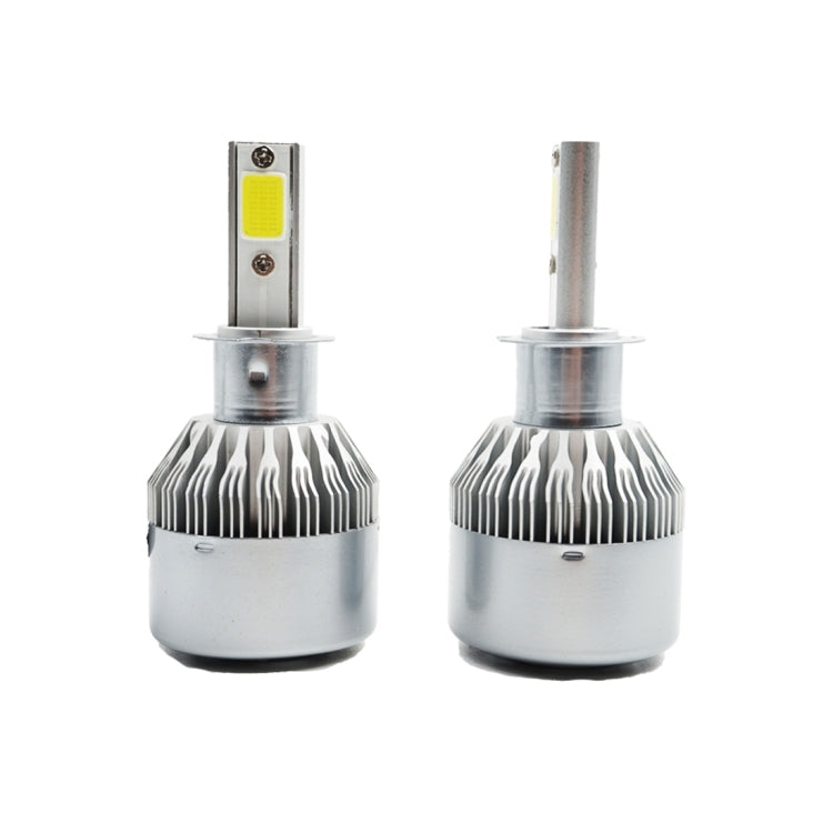 2pcs H3 18W 1800LM 6000K Water-resistant IP68 Car Auto LED Headlight with 2 COB LED Lamps, DC 9-36V(White Light)