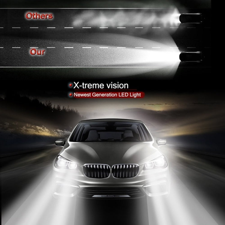 2pcs H3 18W 1800LM 6000K Water-resistant IP68 Car Auto LED Headlight with 2 COB LED Lamps, DC 9-36V(White Light)