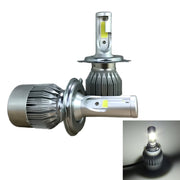 2pcs H4 18W 1800LM 6000K Water-resistant IP68 Car Auto LED Headlight with 2 COB LED Lamps, DC 9-36V(White Light)