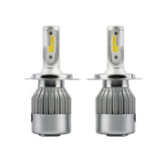 2pcs H4 18W 1800LM 6000K Water-resistant IP68 Car Auto LED Headlight with 2 COB LED Lamps, DC 9-36V(White Light)