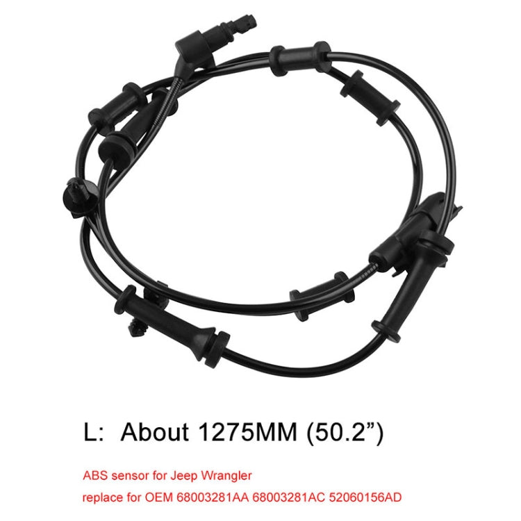 Car Front ABS Wheel Speed Sensor 68003281AC for 2007-2018 Jeep Wrangler JK