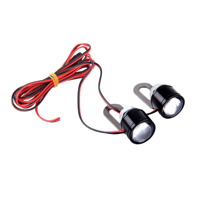 2 PCS 12V 3W Eagle Eyes LED Light For Motorcycle ���Wire Length: 45cm(Red Light)