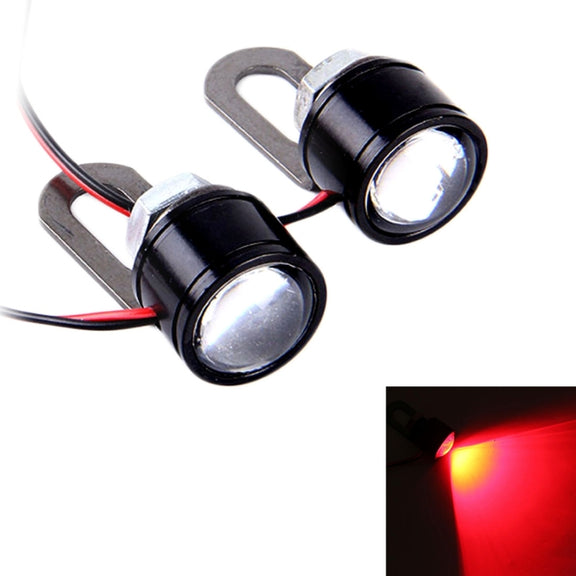 2 PCS 12V 3W Eagle Eyes LED Light For Motorcycle ���Wire Length: 45cm(Red Light)