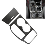 2 PCS Car Water Cup Panel Carbon Fiber Decorative Sticker for Jeep Grand Cherokee 2016-2018