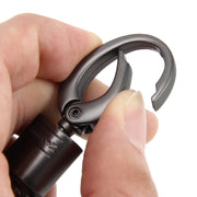 Weaving Band Metal Car Key Ring Braided Belt Key Chain(Black)